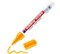 edding 4095 marcador de tiza - naranja neón - 1 rotulador de tiza - punta redonda 2-3 mm - rotuladores para cristal borrables - para pizarras, vidrio y espejos - tiza líquida de cobertura opaca