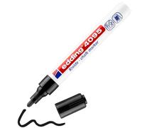 edding 4095 marcador de tiza - negro - 1 rotulador de tiza - punta redonda 2-3 mm - rotuladores para cristal borrables - para pizarras, vidrio y espejos - tiza líquida de cobertura opaca