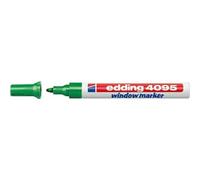 edding 4095 marcador de tiza - verde - 1 rotulador de tiza - punta redonda 2-3 mm - rotuladores para cristal borrables - para pizarras, vidrio y espejos - tiza líquida de cobertura opaca