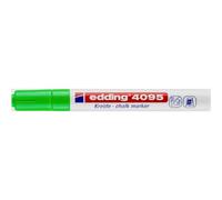 edding 4095 marcador de tiza - verde claro - 1 rotulador de tiza - punta redonda 2-3 mm - rotuladores para cristal borrables - para pizarras, vidrio y espejos - tiza líquida de cobertura opaca
