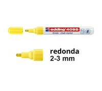 Edding 4095 Rotulador de tiza amarillo fluorescente redondo de 2-3 mm