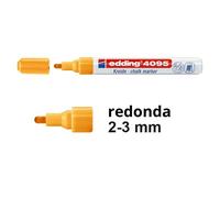 Edding 4095 Rotulador de tiza naranja fluorescente redondo de 2-3 mm