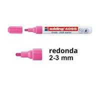 Edding 4095 Rotulador de tiza rosa fluorescente redondo de 2-3 mm
