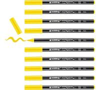edding 4200 rotulador con punta de pincel para porcelana - amarillo - 10 rotuladores - punta de pincel de 1-4 mm - pintar y decorar cerámica - tinta resistente a la luz y lavavajillas, secado rápido