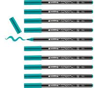 edding 4200 rotulador con punta de pincel para porcelana - azul turquesa - 10 rotuladores - punta de pincel de 1-4 mm - para pintar y decorar cerámica - tinta resistente a la luz y lavavajillas