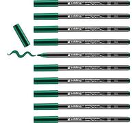 edding 4200 rotulador con punta de pincel para porcelana - verde - 10 rotuladores - punta de pincel de 1-4 mm - para pintar y decorar cerámica - tinta resistente a la luz y lavavajillas, secado rápido