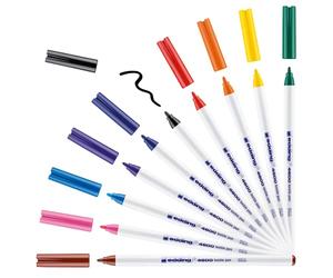 Edding 4600 - Juego de 10 Rotuladores Textiles - Punta Redonda de 1 mm - Colores Basicos