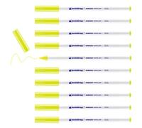 edding 4600 rotulador textil - amarillo neón - caja de 10 - punta redonda de 1 mm - rotuladores textiles permanentes para dibujar en tejidos, resistentes a lavados de hasta 60 °C - rotulador para tela