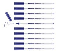 edding 4600 rotulador textil - azul - caja de 10 - punta redonda de 1 mm - rotuladores textiles permanentes para dibujar en tejidos, resistentes a lavados de hasta 60 °C - rotulador para tela