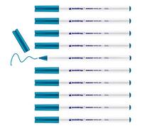edding 4600 rotulador textil - azul oriental - caja de 10 - punta redonda de 1 mm - rotuladores textiles permanentes para dibujar en tejidos, resistentes a lavados de hasta 60 °C - rotulador para tela
