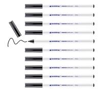 Edding 4600 rotulador textil - negro - caja de 10 - punta redonda de 1 mm - rotuladores textiles permanentes para dibujar en tejidos, resistentes a lavados de hasta 60 grados Celsius - rotulador para tela