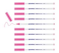 edding 4600 rotulador textil - rosa - caja de 10 - punta redonda de 1 mm - rotuladores textiles permanentes para dibujar en tejidos, resistentes a lavados de hasta 60 °C - rotulador para tela