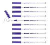 edding 4600 rotulador textil - violeta - caja de 10 - punta redonda de 1 mm - rotuladores textiles permanentes para dibujar en tejidos, resistentes a lavados de hasta 60 °C - rotulador para tela