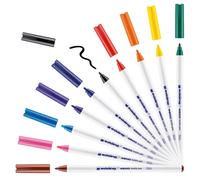 Edding 4600 Textile Marker Pens - 1mm Round Nib - Basic Colours - Wallet of 10 A