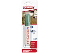 edding 500 marcador permanente - verde - 1 rotulador - punta biselada 2-7 mm - resistente al agua, de secado rápido, rotuladores indelebles - para cartón, plástico, madera, metal, vidrio