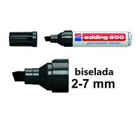 Edding 500 Rotulador permanente negro | 2-7 mm | punta biselada