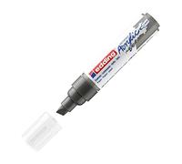 edding Marcador acrílico 5000-926 – Trazo grueso, punta biselada 5-10 mm, resistente al agua – Gris