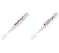 Edding 5000 marcador acrílico de trazo grueso - blanco - 1 rotulador acrílico resistente al agua - punta biselada ancha 5-10 mm - pintura acrílica para lienzo, papel kraft, madera y piedra