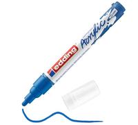 edding 5100 marcador acrílico de trazo medio - azul genciana - 1 rotulador acrílico resistente al agua - punta redonda 2-3 mm - pintura acrílica para lienzo, papel kraft, madera y piedra