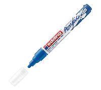 edding 5100 marcador acrílico de trazo medio - azul oscuro - 1 rotulador acrílico resistente al agua - punta redonda 2-3 mm - pintura acrílica para lienzo, papel kraft, madera y piedra, Unidad