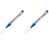 Edding 5100 marcador acrílico de trazo medio - azul oscuro - 1 rotulador acrílico resistente al agua - punta redonda 2-3 mm - pintura acrílica para lienzo, papel kraft, madera y piedra, Unidad