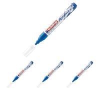 Edding 5100 marcador acrílico de trazo medio - azul oscuro - 1 rotulador acrílico resistente al agua - punta redonda 2-3 mm - pintura acrílica para lienzo, papel kraft, madera y piedra, Unidad