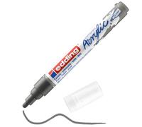 edding 5100 marcador acrílico de trazo medio - gris - 1 rotulador acrílico resistente al agua - punta redonda 2-3 mm - pintura acrílica para lienzo, papel kraft, madera y piedra
