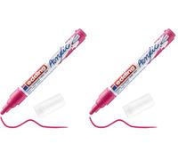 Edding 5100 marcador acrílico de trazo medio - magenta (rosa) - 1 rotulador acrílico resistente al agua - punta redonda 2-3 mm - pintura acrílica para lienzo, papel kraft, madera y piedra