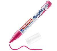 edding 5100 marcador acrílico de trazo medio - magenta (rosa) - 1 rotulador acrílico resistente al agua - punta redonda 2-3 mm - pintura acrílica para lienzo, papel kraft, madera y piedra