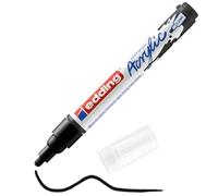 edding 5100 marcador acrílico de trazo medio - negro - 1 rotulador acrílico resistente al agua - punta redonda 2-3 mm - pintura acrílica para lienzo, papel kraft, madera y piedra