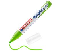 edding 5100 marcador acrílico de trazo medio - verde limón - 1 rotulador acrílico resistente al agua - punta redonda 2-3 mm - pintura acrílica para lienzo, papel kraft, madera y piedra