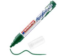 edding 5100 marcador acrílico de trazo medio - verde musgo - 1 rotulador acrílico resistente al agua - punta redonda 2-3 mm - pintura acrílica para lienzo, papel kraft, madera y piedra