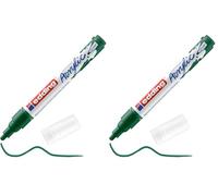 Edding 5100 marcador acrílico de trazo medio - verde musgo - 1 rotulador acrílico resistente al agua - punta redonda 2-3 mm - pintura acrílica para lienzo, papel kraft, madera y piedra (Paquete de 2)