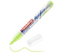 Edding 5100 marcador acrílico de trazo medio - verde pastel - 1 rotulador acrílico resistente al agua - punta redonda 2-3 mm - pintura acrílica para lienzo, papel kraft, madera y piedra