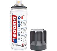 edding 5200 spray permanente - antracita mate - 200 ml - pintura acrílica para pintar y decorar vidrio, metal, madera, cerámica, plástico, lienzo - aerosol, spray acrílico, spray de pintura