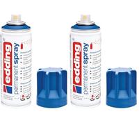 Edding 5200 spray permanente - azul genciana - 200 ml - pintura acrílica para pintar y decorar vidrio, metal, madera, cerámica, plástico, lienzo - aerosol, spray acrílico, spray de pintura