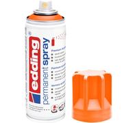 edding 5200 spray permanente - naranja mate fluorescente - 200 ml - pintura acrílica para pintura o decoración de vidrio, metal, madera, cerámica, plástico, lienzo - pintura acrílica en aerosol