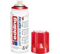 edding 5200 spray permanente - rojo tráfico brillante - 200 ml - pintura acrílica para pintar y decorar vidrio, metal, madera, cerámica, plástico, lienzo - aerosol, spray acrílico, spray de pintura