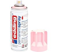 edding 5200 spray permanente - rosa pastel mate - 200 ml - pintura acrílica para pintar y decorar vidrio, metal, madera, cerámica, plástico, lienzo - aerosol, spray acrílico, spray de pintura