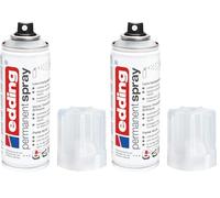 Edding 5200 spray pintura acrílica permanente de laca transparente brillante - 200 ml - para sellar y proteger (Paquete de 2)