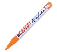 edding Marcador acrílico 5300 trazo fino naranja neón punta redonda 1-2 mm resistente al agua