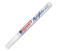 edding 5300 fine line acrylic marker - white - 1 waterproof acrylic marker - round tip 1-2 mm