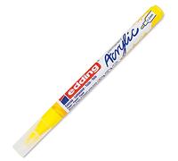 edding 5300 marcador acrílico de trazo fino - amarillo - 1 rotulador acrílico resistente al agua - punta redonda 1-2 mm - pintura acrílica para lienzo, papel kraft, madera y piedra