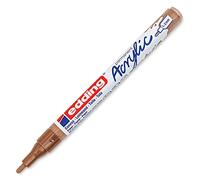 edding 5300 marcador acrílico de trazo fino - avellana - 1 rotulador acrílico resistente al agua - punta redonda 1-2 mm - pintura acrílica para lienzo, papel kraft, madera y piedra