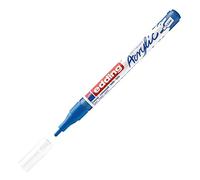 edding 5300 marcador acrílico de trazo fino - azul genciana - 1 rotulador acrílico resistente al agua - punta redonda 1-2 mm - pintura acrílica para lienzo, papel kraft, madera y piedra