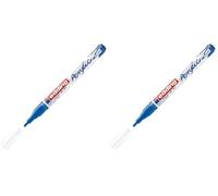 edding 5300 marcador acrílico de trazo fino - azul genciana - 1 rotulador acrílico resistente al agua - punta redonda 1-2 mm - pintura acrílica para lienzo, papel kraft, madera y piedra (Paquete de 2)