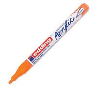 edding 5300 marcador acrílico de trazo fino - naranja neón - 1 rotulador acrílico resistente al agua - punta redonda 1-2 mm - pintura acrílica para lienzo, papel kraft, madera y piedra