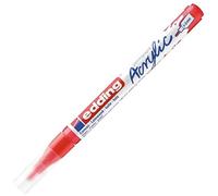 edding 5300 marcador acrílico de trazo fino - rojo - 1 rotulador acrílico resistente al agua - punta redonda 1-2 mm - pintura acrílica para lienzo, papel kraft, madera y piedra
