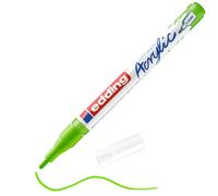 edding 5300 marcador acrílico de trazo fino - verde limón - 1 rotulador acrílico resistente al agua - punta redonda 1-2 mm - pintura acrílica para lienzo, papel kraft, madera y piedra