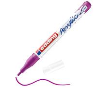 edding 5300 marcador acrílico de trazo fino - violeta - 1 rotulador acrílico resistente al agua - punta redonda 1-2 mm - pintura acrílica para lienzo, papel kraft, madera y piedra